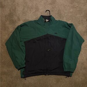 REI Men's Forest Green and Midnight Black Windbreaker